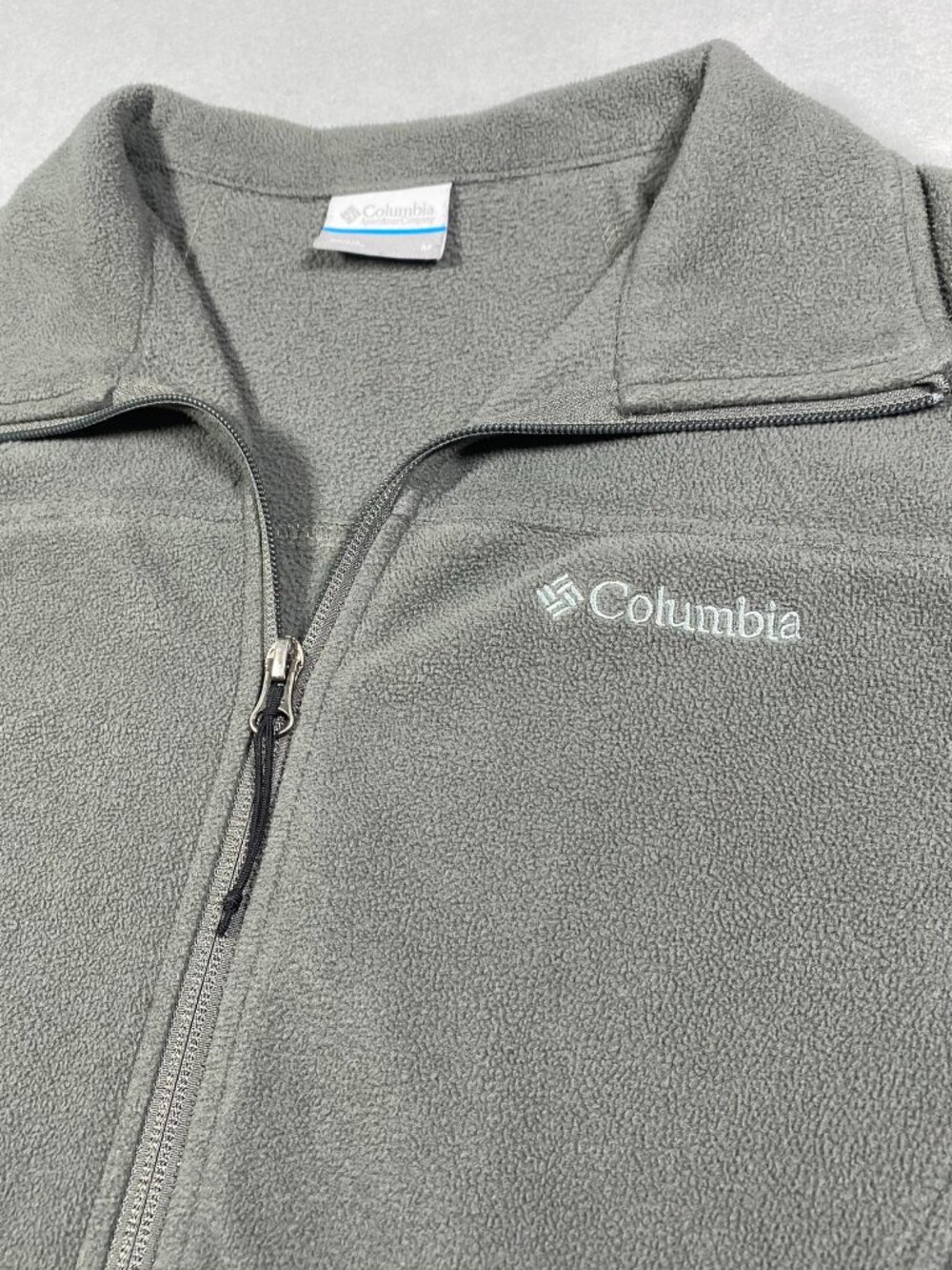Columbia Sportswear Gray Full Zip Fleece Jacket w/ Zipper Pockets Womens Size M